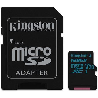 Cartão Micro SD Kingston Canvas Go! MSDXC - 128GB - Classe 10