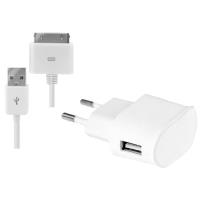 Modelabs Mini Carregador + Cabo de Dados iPhone (Branco)