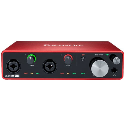 Placa de Som Scarlett 4i4 3GEN Focusrite - Home Studio - Interfaces ...