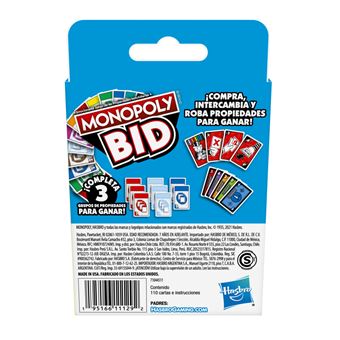 Monopoly Bid Jogo de Tabuleiro