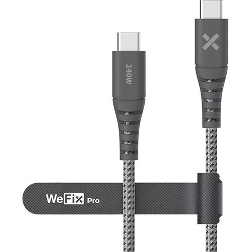 Cabo WeFix Pro USB-C 2m - Cinzento