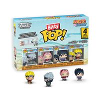 Funko Bitty Pop! Figura de Vinyl Naruto Shippuden Team 7 - Pack de 4 Figuras e 1 Suporte | Hipótese de Chase