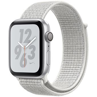 Apple Watch Nike+ Series 4 40mm - Alumínio Prateado | Bracelete Loop Desportiva Nike - Branco Cume