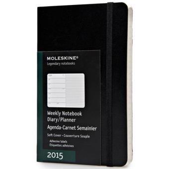 Moleskine: Agenda Semanal Soft Bolso Preto 2015