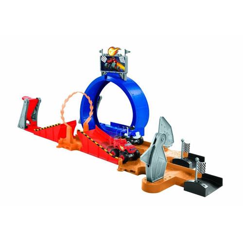 Pista e veiculo blaze resgate no vulcao fisher price fisher price