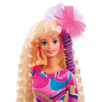 Boneca Barbie Totally Hair Pente Cabelo Troca Cor Acessorios - Rosa