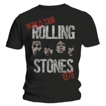 T-Shirt The Rolling Stones: World Tour Stencil (L)