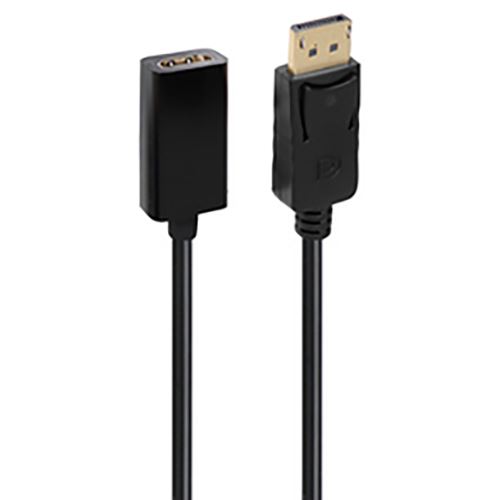 Cabo Accsup DisplayPort 1.1 para HDMI - 15cm - Preto