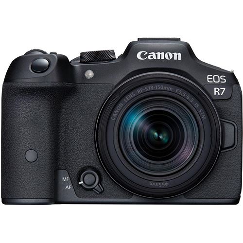 Máquina Fotográfica Mirrorless Canon Híbrida EOS R7 + RF-SE 18-150 mm f/3.5-6.3 IS STM