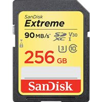 Cartão Memória SD Sandisk Extreme UHS-I U3 SDXC - 256GB - Classe 10