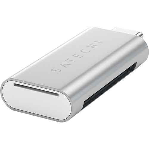 Leitor Cartões  Aluminum USB-C micro SD - Silver