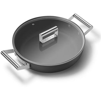 Caçarola Baixa Antiaderente Smeg Anni 50 DPF2812BLM | 28cm - Preto - 1