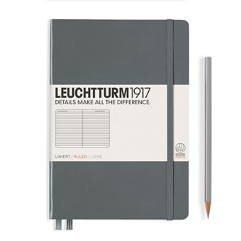Caderno Pautado Leuchtturm A5 Cinzento
