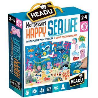 Puzzle Montessori Happy Sea Life - Headu