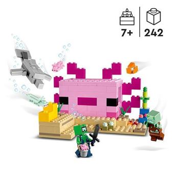 Lego Minecraft 242 peças - A Casa do Axolotl - 21247 Lego - Real Brinquedos