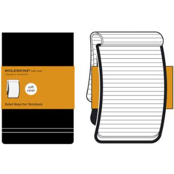 Moleskine: Bloco de Repórter Pautado Soft Bolso