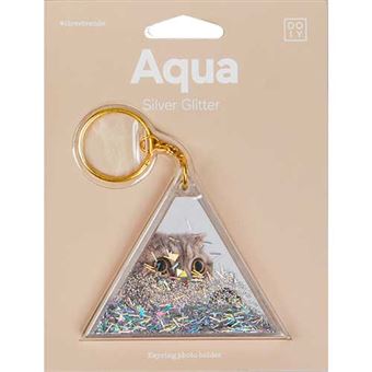Porta-Chaves Doiy Aqua Silver Glitter