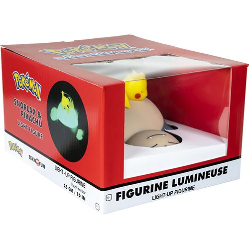 Lâmpada LED 3D Pokémon: Snorlax & Pikachu 25cm - Teknofun