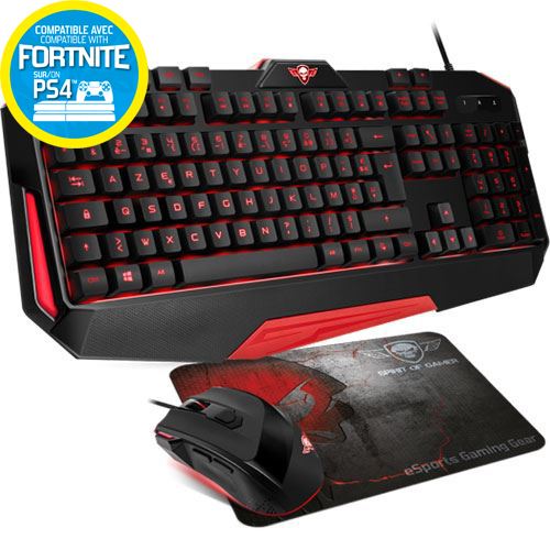 Teclado Spirit Of Gamer Pro-K3 + Rato Gaming Spirit Of Gamer Pro-3 + Tapete Rato Spirit Of Gamer