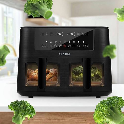 Fritadeira sem �leo AirFryer com Janela Flama 698FL - 2 x 4 L - Preto - 8