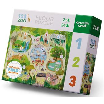 Puzzle Learning 123 Zoo - 24 Peças - Crocodile Creek