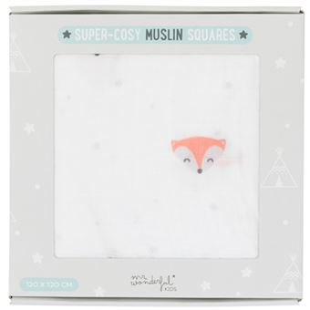 Musselina Superfofinha Para Bebés Mr. Wonderful - Raposa