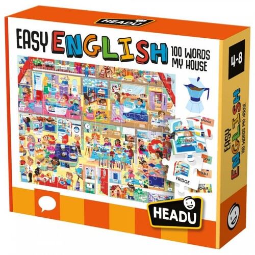 Jogo de tabuleiro Aprender Inglês Quinta Easy English 100 Words Farm