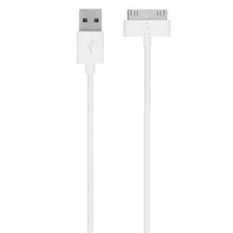 Belkin 30-pin AppleUSB A, 1.2 m 1.2m USB A Apple 30-p Branco cabo USB