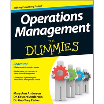 Operations Management For Dummies Brochado Mary Ann Anderson