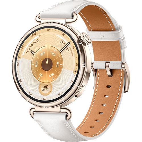 Huawei Watch GT6 - 41mm - Dourado | Bracelete Pele Sintética Branca