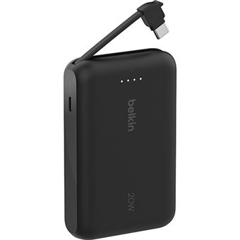 Powerbank + Cabo USB-C Integrado Belkin Boost Charge 10000mAh - Preto - 1