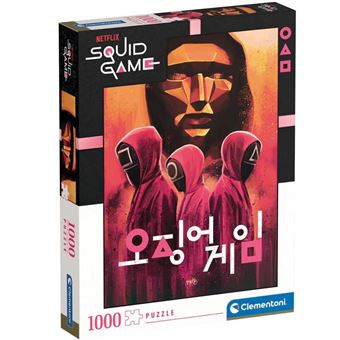 Clementoni- Squid Game Panorama Game-1000 Pièces, Puzzle Netflix, Divertissement pour Adultes-Fabriqué en Italie, 39694, Multicolore
