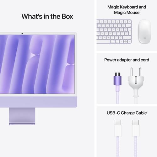 iMac | 24'' | 2024 | M4 | 16GB | 256GB SSD | GPU 8-core - Roxo