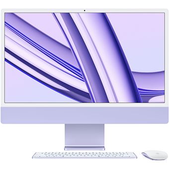 Apple iMac (2023) 24インチ M3 パープル マウス無し iMac | 24'' | 2023 | M3 | 256GB SSD | GPU 10-Core - Roxo - Desktop
