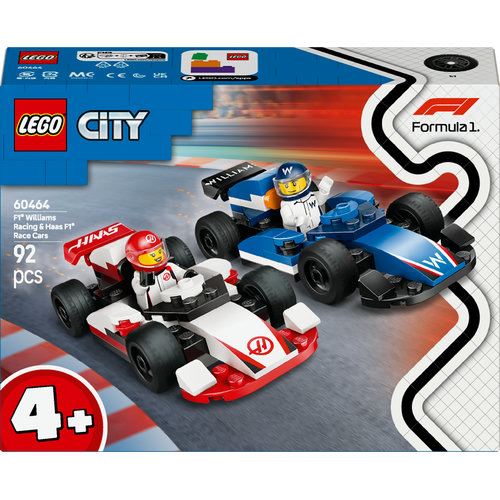 LEGO City 60464 - Carros de Corrida F1® da Williams Racing e Haas F1®