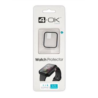 Capa Protetora de Ecrã 4-OK para Apple Watch 7/8 - 45 mm - Transparente - 1