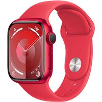Apple Watch Series 9 GPS 41mm - Alumínio (Product) Red | Bracelete Desportiva (Product) Red - S/M
