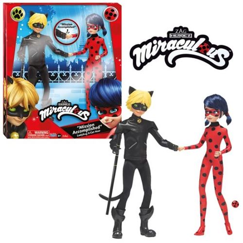 Pack de 2 Bonecas Ladybug e Cat Noir Filme (26 cm) – CreativeToys