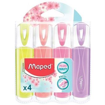 Marcadores Maped Fluo Pepsi Pastel - 4 Unidades