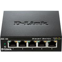 Switch D-Link 5 Portas Gigabit Unmanaged DGS‑105