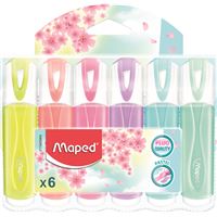 Marcadores Maped Fluo Peps - Cores Pastel 6 Unidades
