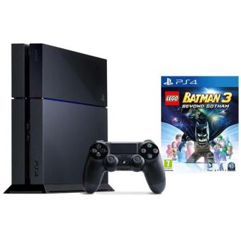 Pack Consola Sony PS4 500GB (Preta) + LEGO Batman 3: Beyond Gotham