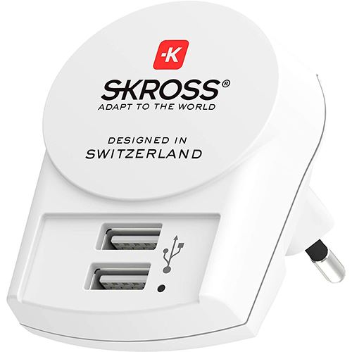 Adapatador Tomada  Europe 2 USB - Branco