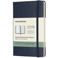 Agenda Semanal 2019 Moleskine Notebook Bolso Azul Escuro