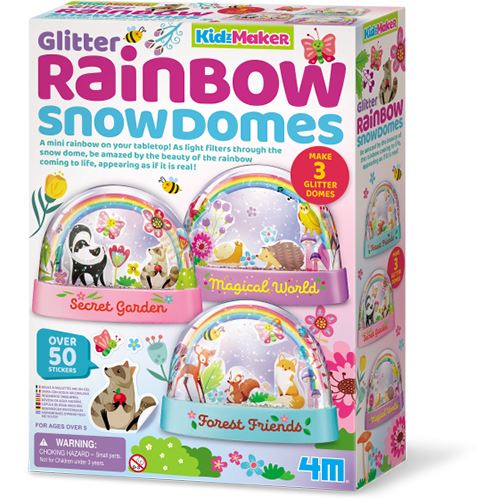 Arco-Íris KidzMaker Glitter Rainbow Snow Dome - 4M | Sig Toys