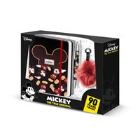 Diário Mickey com Caneta e Pompom