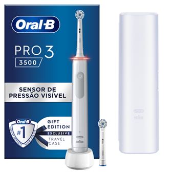 Escova Dentes Elétrica ORAL-B Pro 3 3500 Branca (1 Unidade)