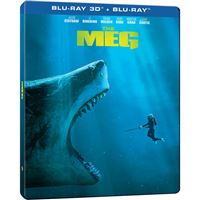 Meg: Tubarão Gigante - Edição Steelbook - Blu-ray 3D + 2D