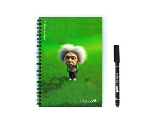 Caderno Infinitebook Pontilhado A5 Verde - Einstein