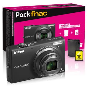Nikon Coolpix S6100 Preta Pack Fnac - Câmara Digital Compacta